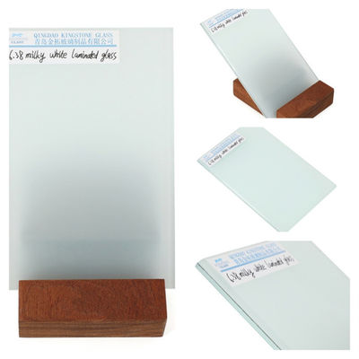 5+5mm Milky White Laminated Safety Glass A Grade Cho Balustrade Thang cửa sổ