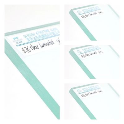 High Safety Clear Laminated Glass 4,38mm - 25,52mm Độ dày thủy tinh nổi và PVB
